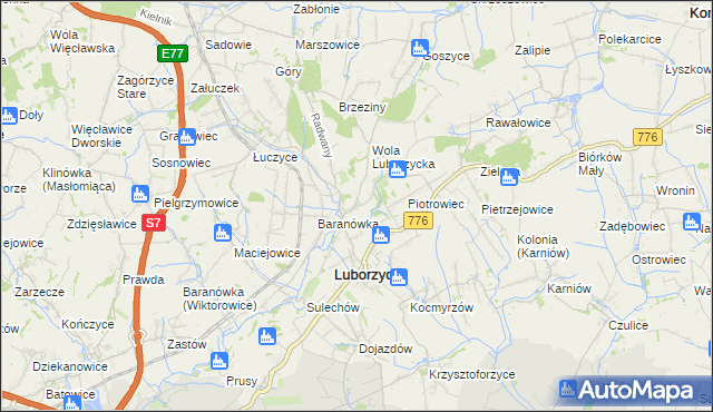 mapa Wysiołek Luborzycki, Wysiołek Luborzycki na mapie Targeo