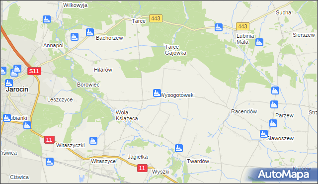 mapa Wysogotówek, Wysogotówek na mapie Targeo