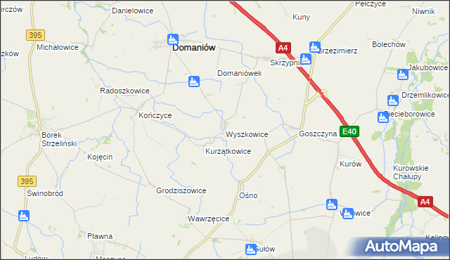 mapa Wyszkowice, Wyszkowice na mapie Targeo