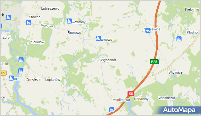 mapa Wyszobór, Wyszobór na mapie Targeo