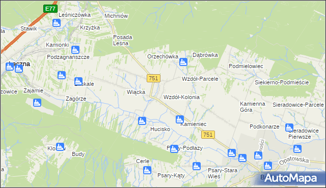mapa Wzdół-Kolonia, Wzdół-Kolonia na mapie Targeo