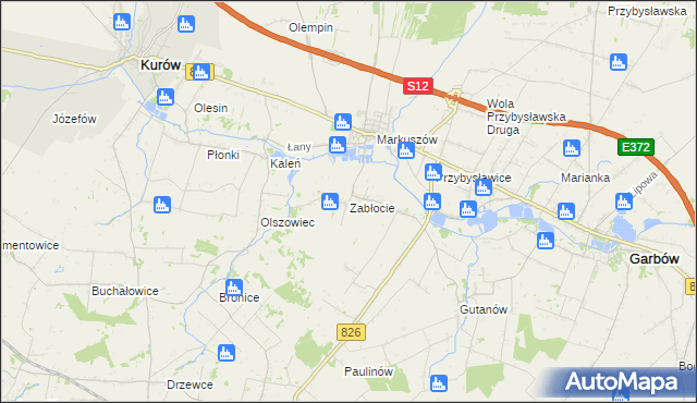 mapa Zabłocie gmina Markuszów, Zabłocie gmina Markuszów na mapie Targeo