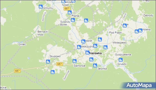 mapa Zabłotczyzna, Zabłotczyzna na mapie Targeo