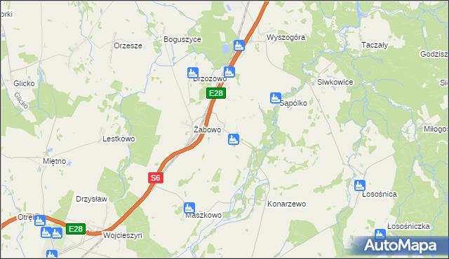 mapa Żabówko, Żabówko na mapie Targeo