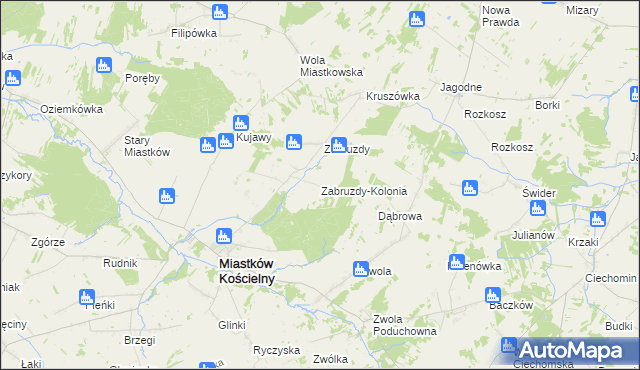 mapa Zabruzdy-Kolonia, Zabruzdy-Kolonia na mapie Targeo