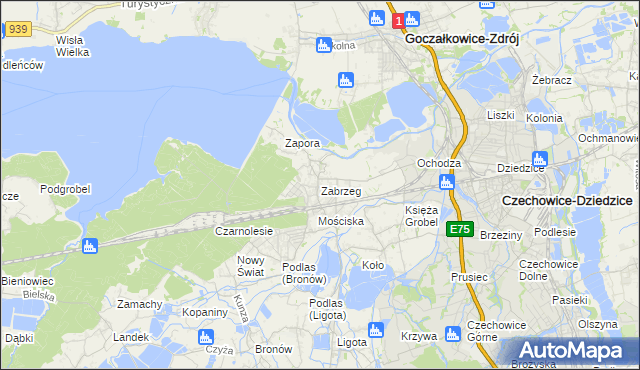 mapa Zabrzeg, Zabrzeg na mapie Targeo