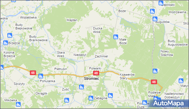 mapa Zachmiel, Zachmiel na mapie Targeo