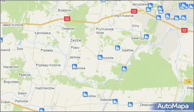 mapa Zachorzów, Zachorzów na mapie Targeo