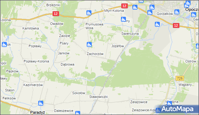 mapa Zachorzów-Kolonia, Zachorzów-Kolonia na mapie Targeo