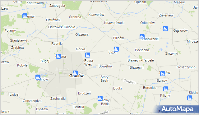 mapa Żaczki, Żaczki na mapie Targeo