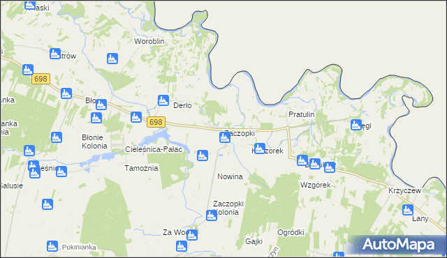 mapa Zaczopki, Zaczopki na mapie Targeo