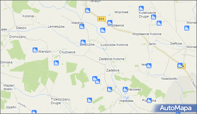 mapa Zadębce-Kolonia, Zadębce-Kolonia na mapie Targeo