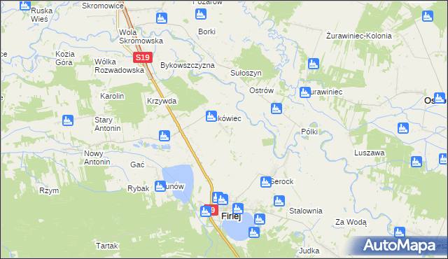 mapa Zagrody Łukówieckie, Zagrody Łukówieckie na mapie Targeo