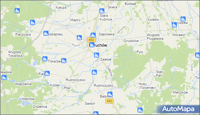 mapa Zalesie gmina Doruchów, Zalesie gmina Doruchów na mapie Targeo