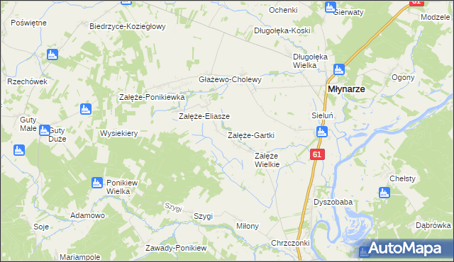 mapa Załęże-Gartki, Załęże-Gartki na mapie Targeo