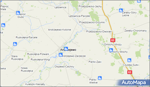 mapa Załuski-Lipniewo, Załuski-Lipniewo na mapie Targeo