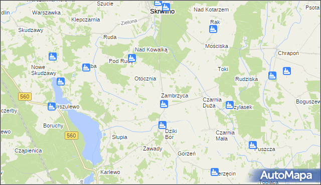 mapa Zambrzyca, Zambrzyca na mapie Targeo