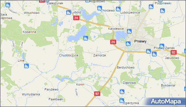 mapa Zamorze, Zamorze na mapie Targeo