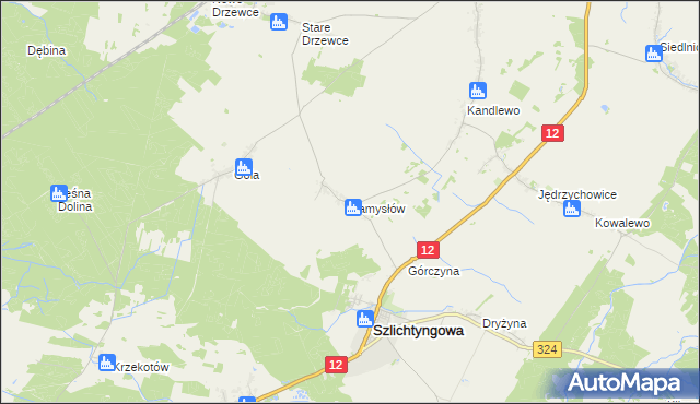 mapa Zamysłów, Zamysłów na mapie Targeo