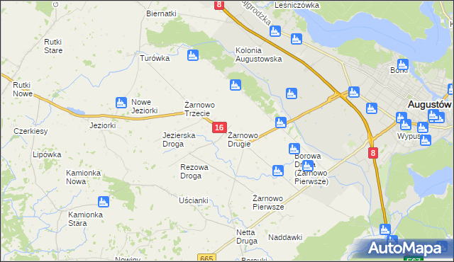 mapa Żarnowo Drugie, Żarnowo Drugie na mapie Targeo