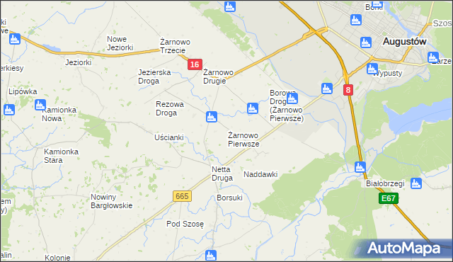 mapa Żarnowo Pierwsze, Żarnowo Pierwsze na mapie Targeo