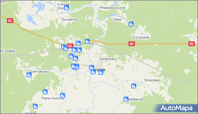 mapa Zarzeczany, Zarzeczany na mapie Targeo