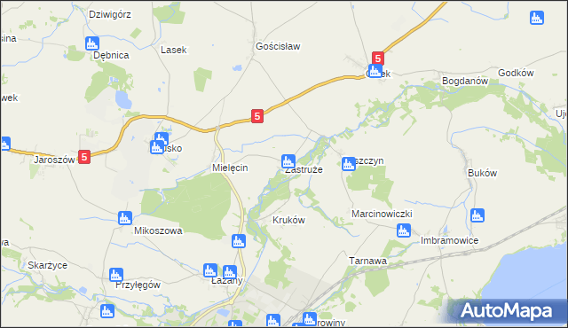 mapa Zastruże gmina Żarów, Zastruże gmina Żarów na mapie Targeo