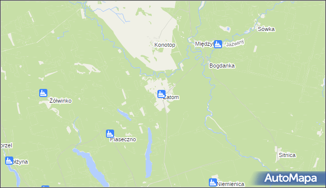 mapa Zatom, Zatom na mapie Targeo