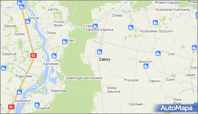 mapa Zatory, Zatory na mapie Targeo