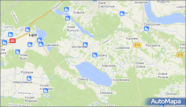mapa Zaździerz, Zaździerz na mapie Targeo