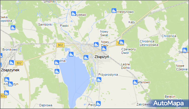 mapa Zbąszyń, Zbąszyń na mapie Targeo