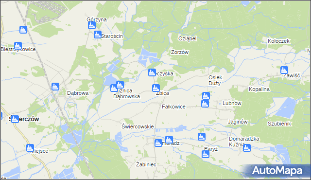 mapa Zbica, Zbica na mapie Targeo