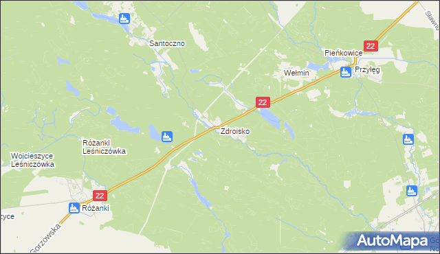 mapa Zdroisko, Zdroisko na mapie Targeo