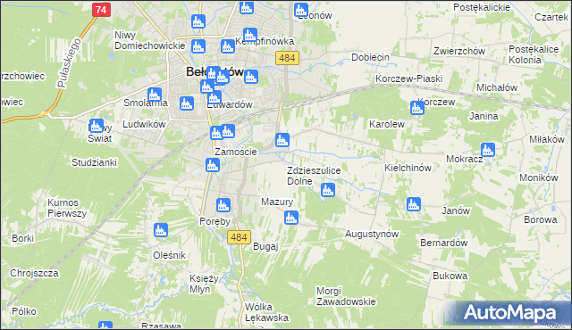 mapa Zdzieszulice Dolne, Zdzieszulice Dolne na mapie Targeo