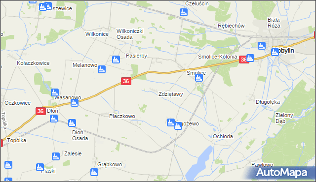 mapa Zdziętawy, Zdziętawy na mapie Targeo