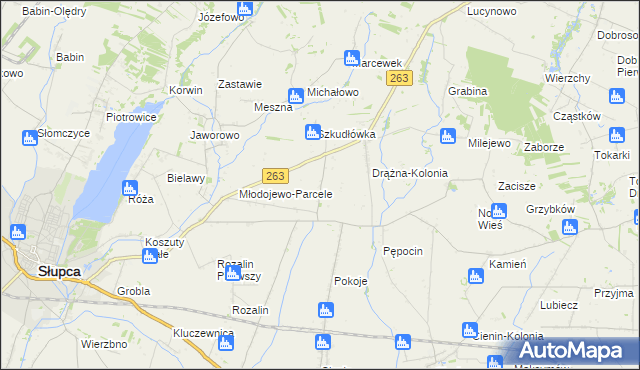 mapa Żelazków gmina Słupca, Żelazków gmina Słupca na mapie Targeo