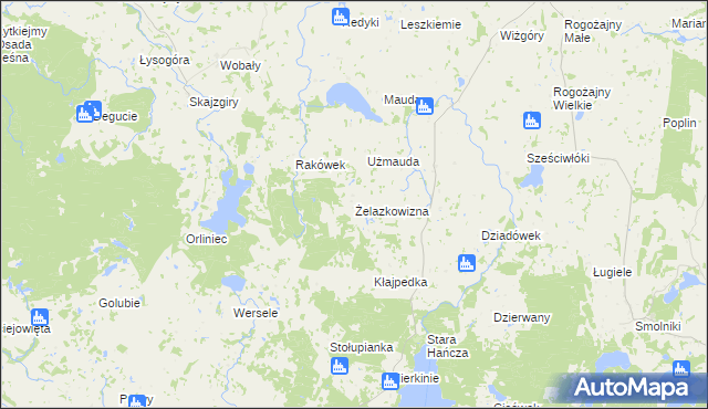mapa Żelazkowizna, Żelazkowizna na mapie Targeo