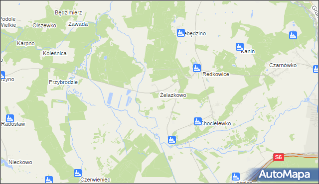 mapa Żelazkowo gmina Nowa Wieś Lęborska, Żelazkowo gmina Nowa Wieś Lęborska na mapie Targeo