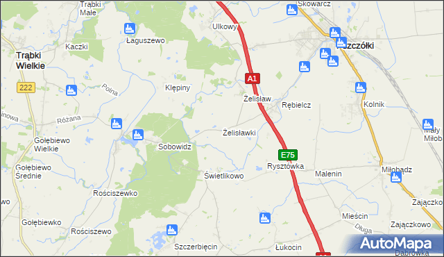 mapa Żelisławki, Żelisławki na mapie Targeo