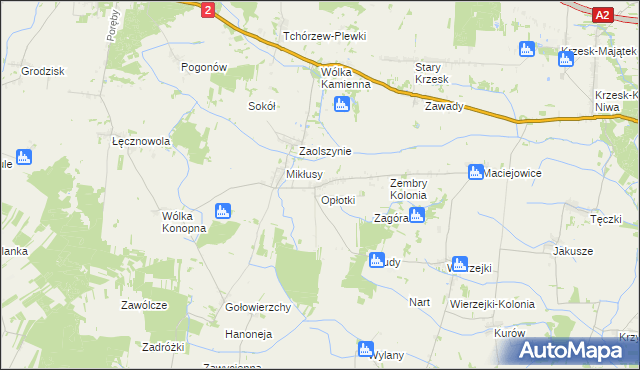 mapa Zembry, Zembry na mapie Targeo