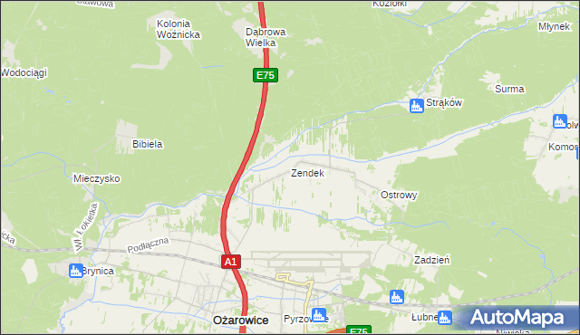 mapa Zendek, Zendek na mapie Targeo