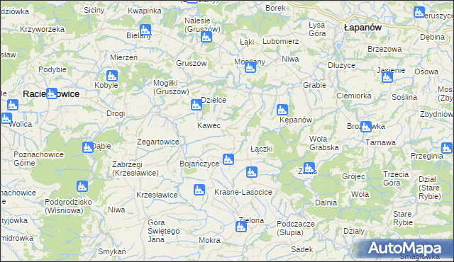 mapa Żerosławice, Żerosławice na mapie Targeo