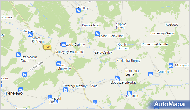 mapa Żery-Pilaki, Żery-Pilaki na mapie Targeo