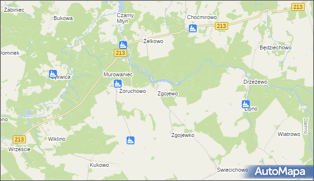 mapa Zgojewo, Zgojewo na mapie Targeo