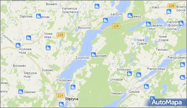 mapa Zgorzałe, Zgorzałe na mapie Targeo