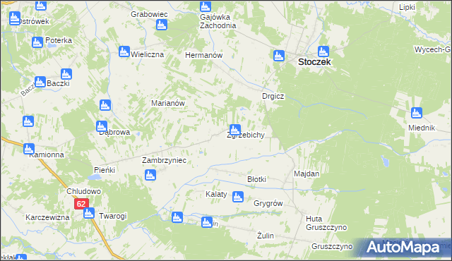 mapa Zgrzebichy, Zgrzebichy na mapie Targeo