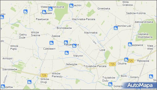 mapa Ziemięcin gmina Błędów, Ziemięcin gmina Błędów na mapie Targeo