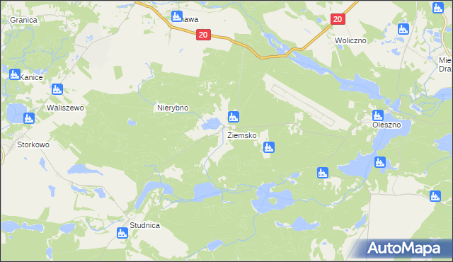 mapa Ziemsko, Ziemsko na mapie Targeo