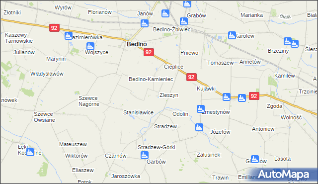mapa Zleszyn, Zleszyn na mapie Targeo
