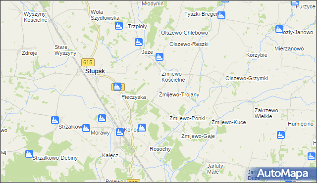 mapa Żmijewo-Trojany, Żmijewo-Trojany na mapie Targeo